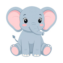 Naklejka premium baby elephant cartoon