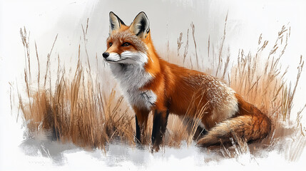 Obraz premium Charming watercolor illustration of a cute animal with bright colors and soft edges, symbolizing innocence, joy, and the playful spirit of childhood and imagination in a whimsical setting.