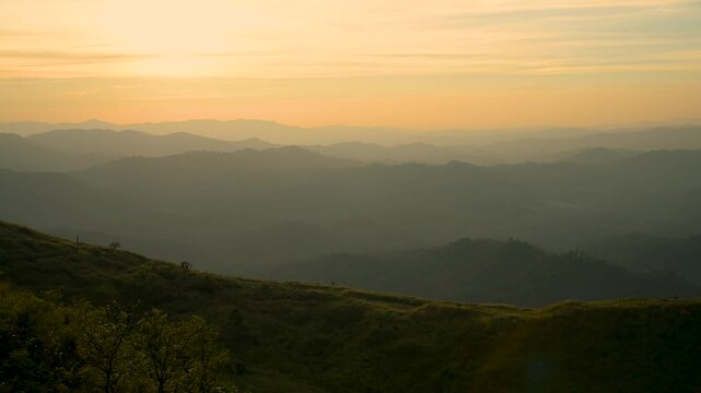 sunset at Noen Chang Suek, Pilok, Kanchanaburi, Thailand
