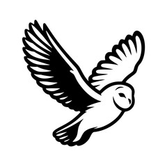 Flying owl silhouette