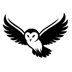 Flying owl silhouette
