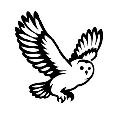 Flying owl silhouette