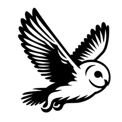 Flying owl silhouette