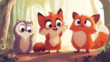 Obraz premium Forest friends (8)