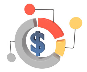 Management company allocation concept illustration