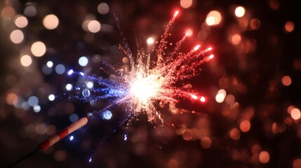 Fototapeta premium firework, sparkle, burst, nation, independence, patriotic, festive, holiday, night, sky, ember, glow, ambient, event, tradition, summer, july, freedom, culture, ceremony, display, spectacle, excitemen