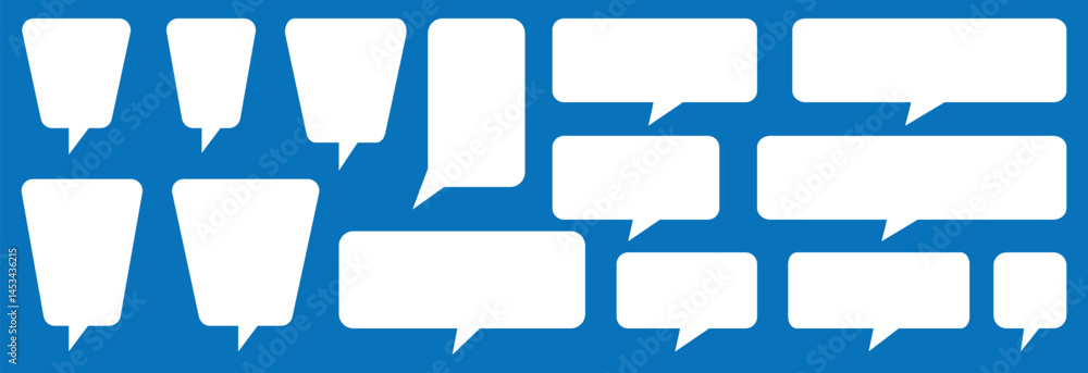 Poster speech bubbles set. black speech bubble collection. speak bubble text set, message box , chat bubble