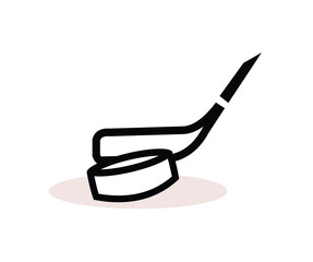 hockey line logo, hockey silhouette design