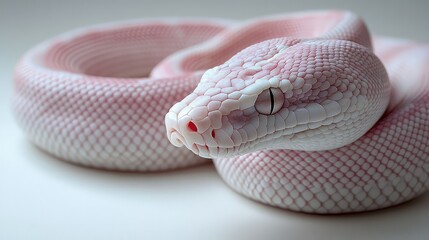Fototapeta premium Pink boa constrictor closeup.