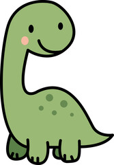 Cute Cartoon Dinosaur Illustration