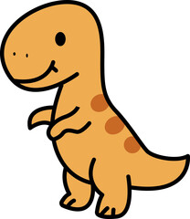 Cute Cartoon Dinosaur Illustration