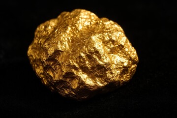 Luminous Gold Nugget: A Treasure of Nature's Golden Bounty