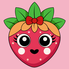 Obraz premium vector illustration of a strawberry