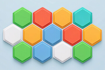 Colorful Hexagon Pattern Design Abstract Background
