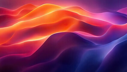 Obraz premium Vibrant, abstract digital landscape of flowing shapes.