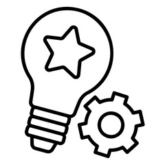 Developing idea icon to build and develop creative ideas