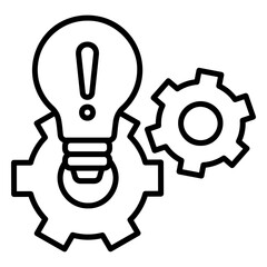 Innovation idea icon to develop new work