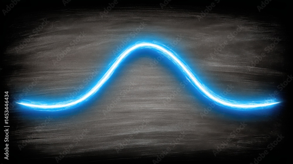 Poster serene blue wave flowing gently representing composed signal and orderly trade indicator in conceptu