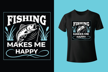 Jumping fish over mountain lake at sunset, wilderness adventure illustration