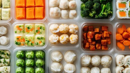 Assortment of Frozen Asian-Inspired Dishes
