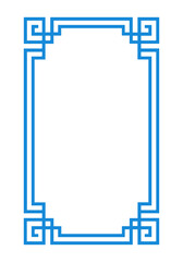 blue and white frame