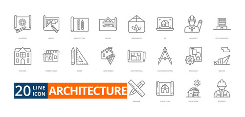 Architecture icon set