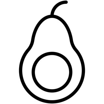 recommend clip art: avocado line icon