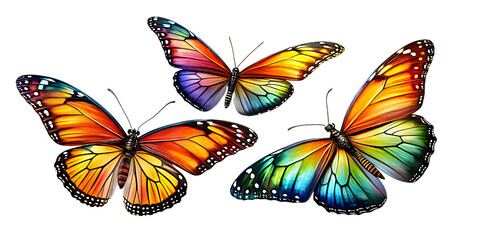 Obraz premium Colorful butterfly illustration vibrant insect artwork digital art butterflies design graphic nature art