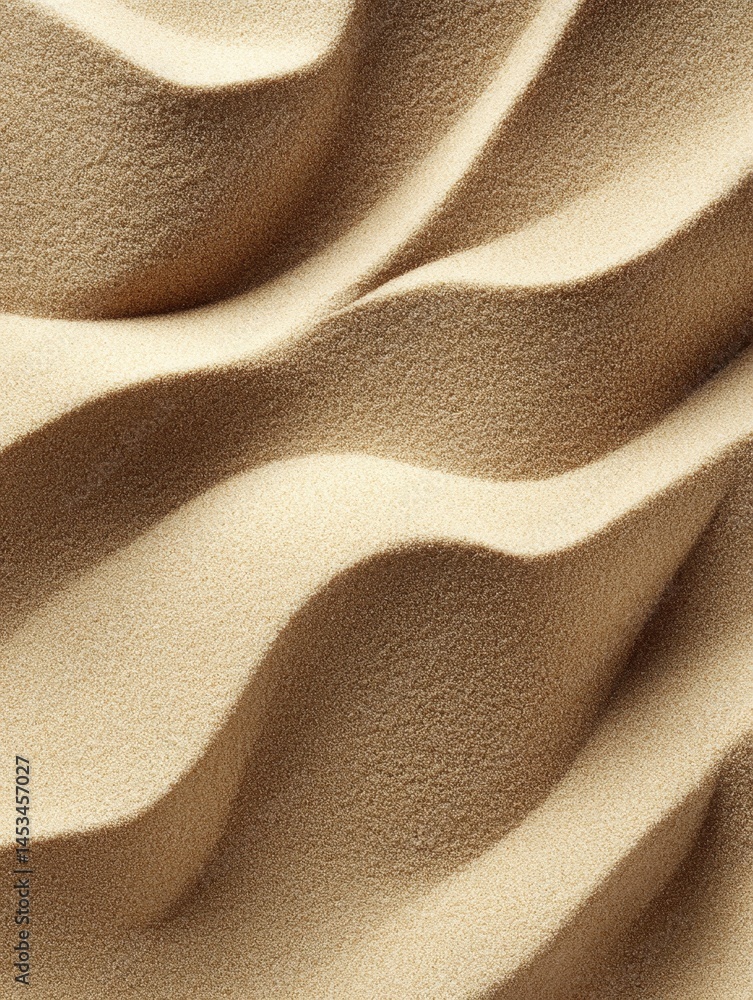 Poster abstract sand dunes background with smooth wave patterns and natural light tones for design