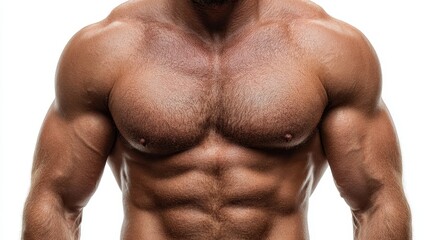 Fototapeta premium Athletic Man Showing Defined Muscles and Impressive Physique