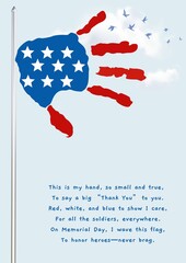 This meaningful Memorial Day handprint craft set is perfect for young learners to honor and remember our heroes. Featuring a red poppy craft, the activity is designed to foster gratitude and awareness