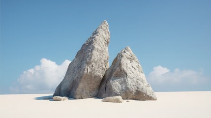 Two rocks embedded in soft sand representing resilience in future asset classes and natural investment concepts