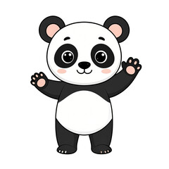 Fototapeta premium panda cute cartoon