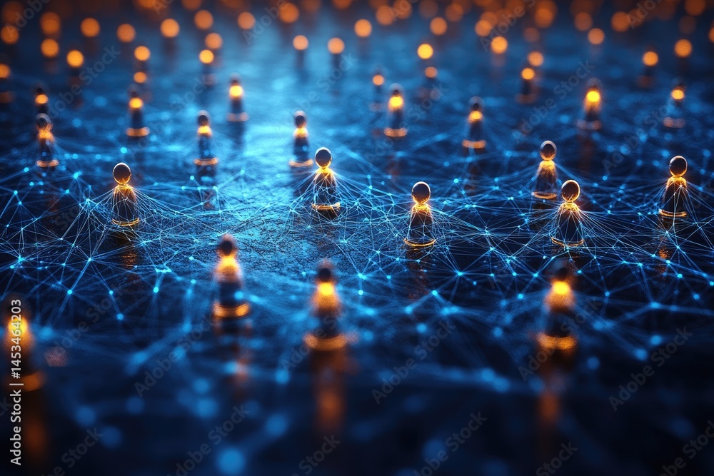 Poster abstract representation of network connectivity.