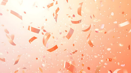 Birthday Celebration with Pastel Balloons and Confetti in a Festive Party Background
