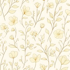 Delicate, repeating floral pattern on a light background.