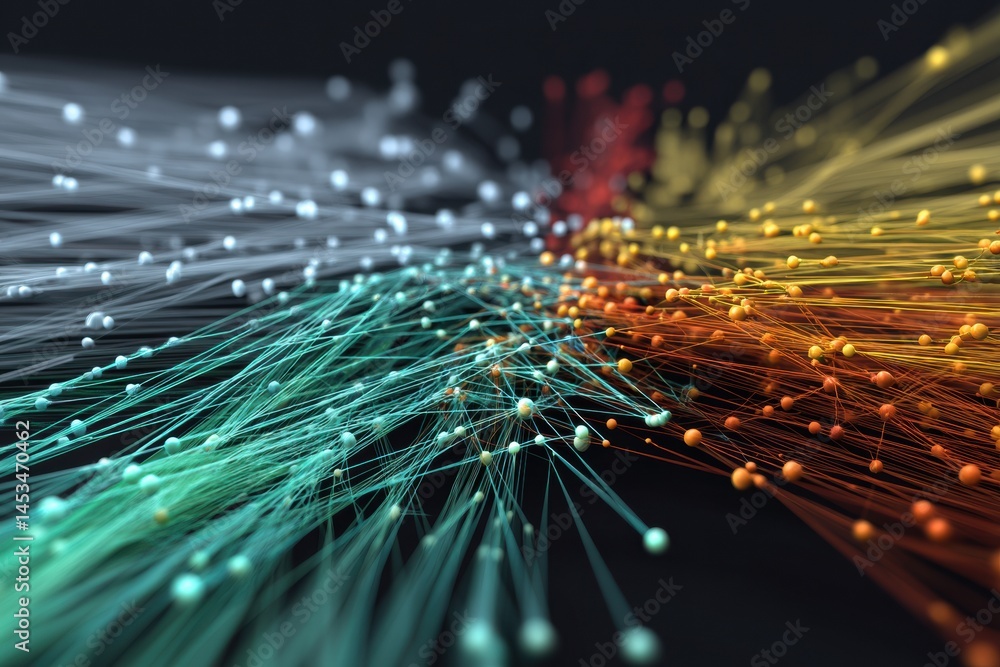 Leinwandbilder Data Visualization Showcasing the Conflict Between Global Tech Giants Amid Evolving AI Technology in the Digital Landscape Generative AI