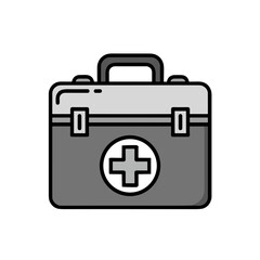 Obraz premium Medical first aid kit illustration on a white background 