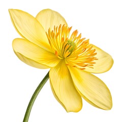 Fototapeta premium yellow flower on white background