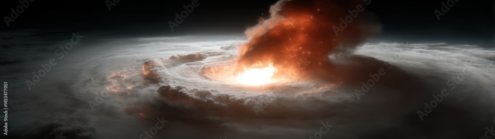 Poster cosmic awakening: a stunning display of enlightenment in the vast universe captured in a mesmerizing