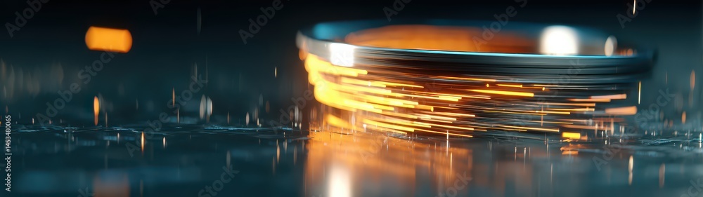 Poster cosmic enlightenment and awakening through abstract light and motion in a surreal environment captiv