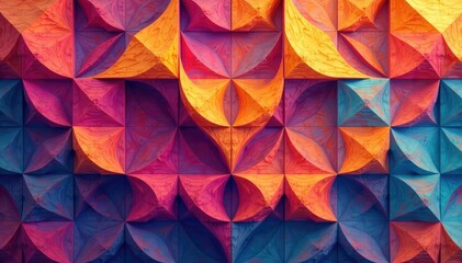 Obraz premium Abstract geometric shapes forming a repeating design , structure, illustration, motif