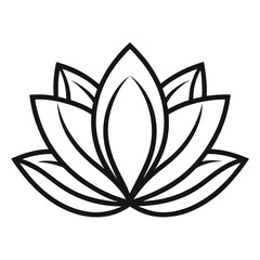 vector illustration of an abstract lotus flower.