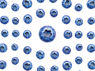 Organic Blueberries with Healthy Vibrant Colors