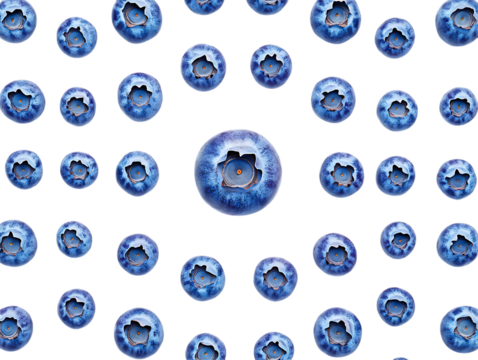 Organic Blueberries with Healthy Vibrant Colors