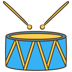 vector illustration of drum music percussion