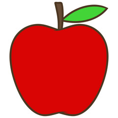 red apple vector illustration