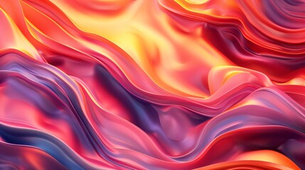 Obraz premium Abstract background with vibrant waves liquid shapes and glowing lights 3d rendering illustration