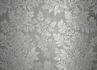 Delicate silver leaf lace wallpaper  Seamless pattern, fine detail , delicate, silver texture