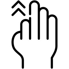 Obraz premium flick line icon